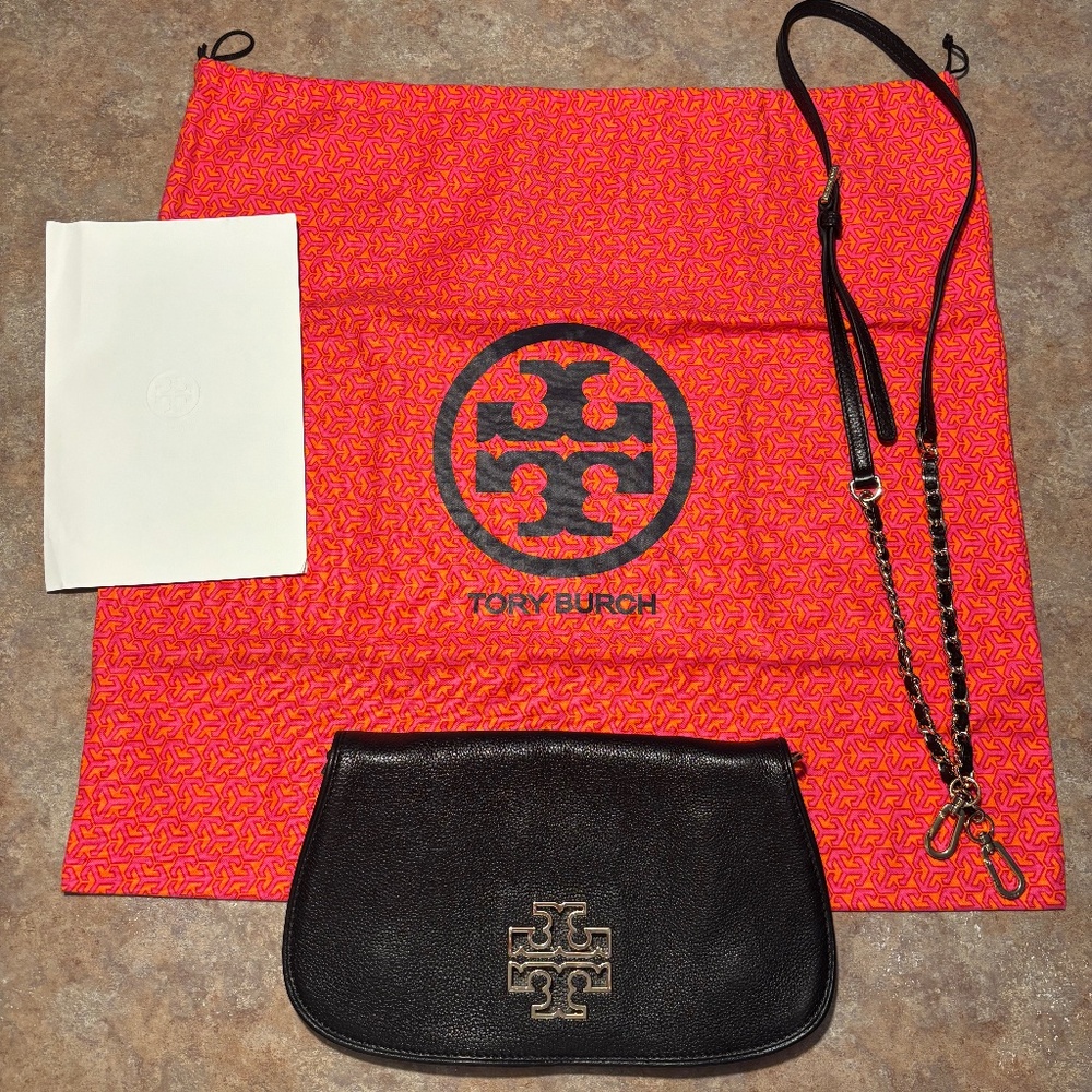 Tory Burch Britten Crossbody Bag in black leather